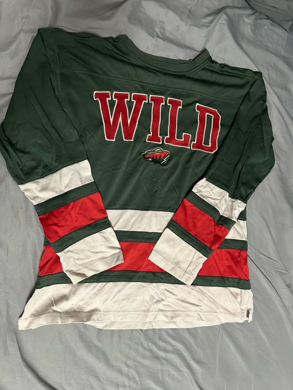 WILD Green & Red Hockey Jersey Top